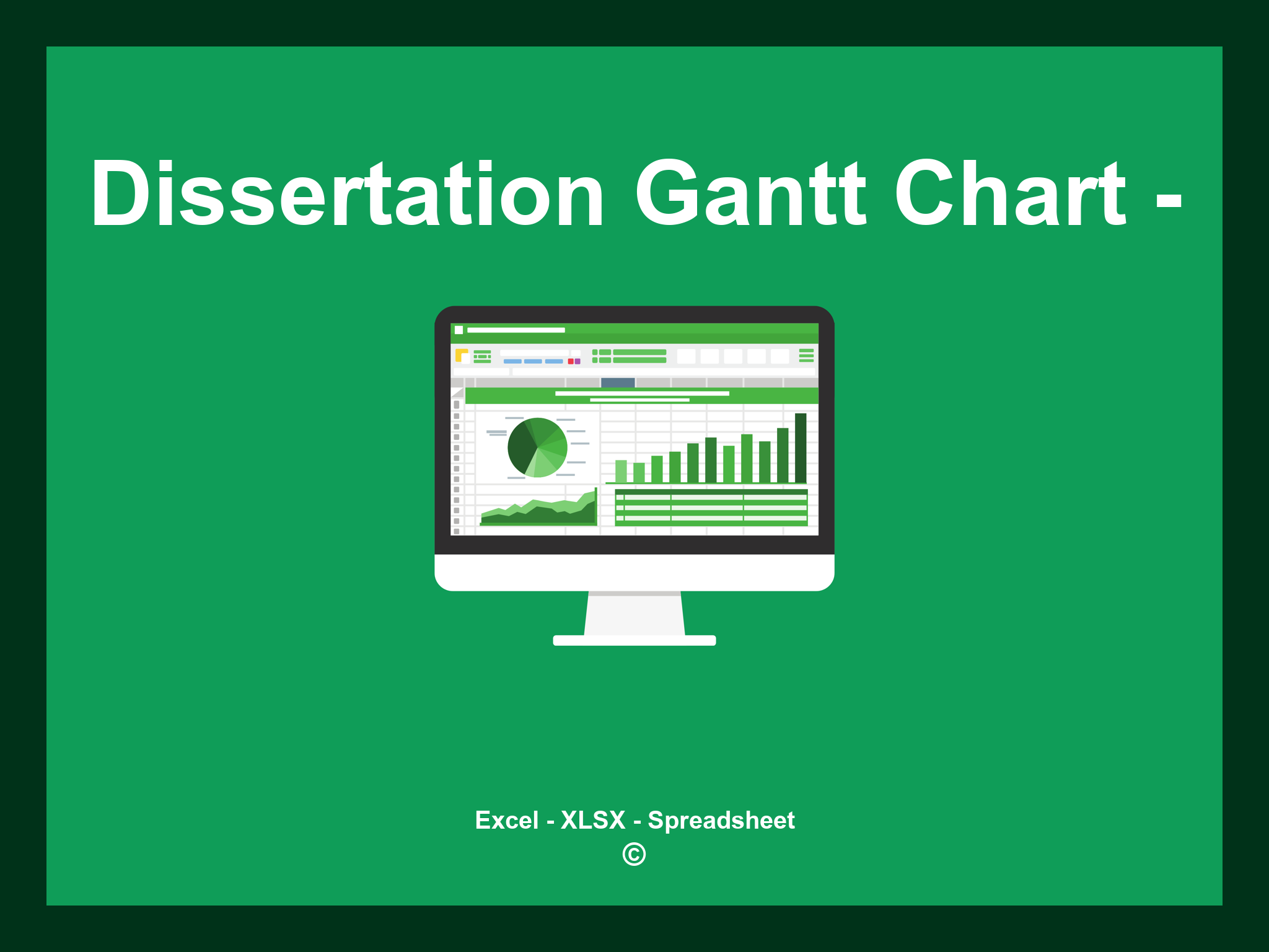 Dissertation Gantt Chart Template - Excel