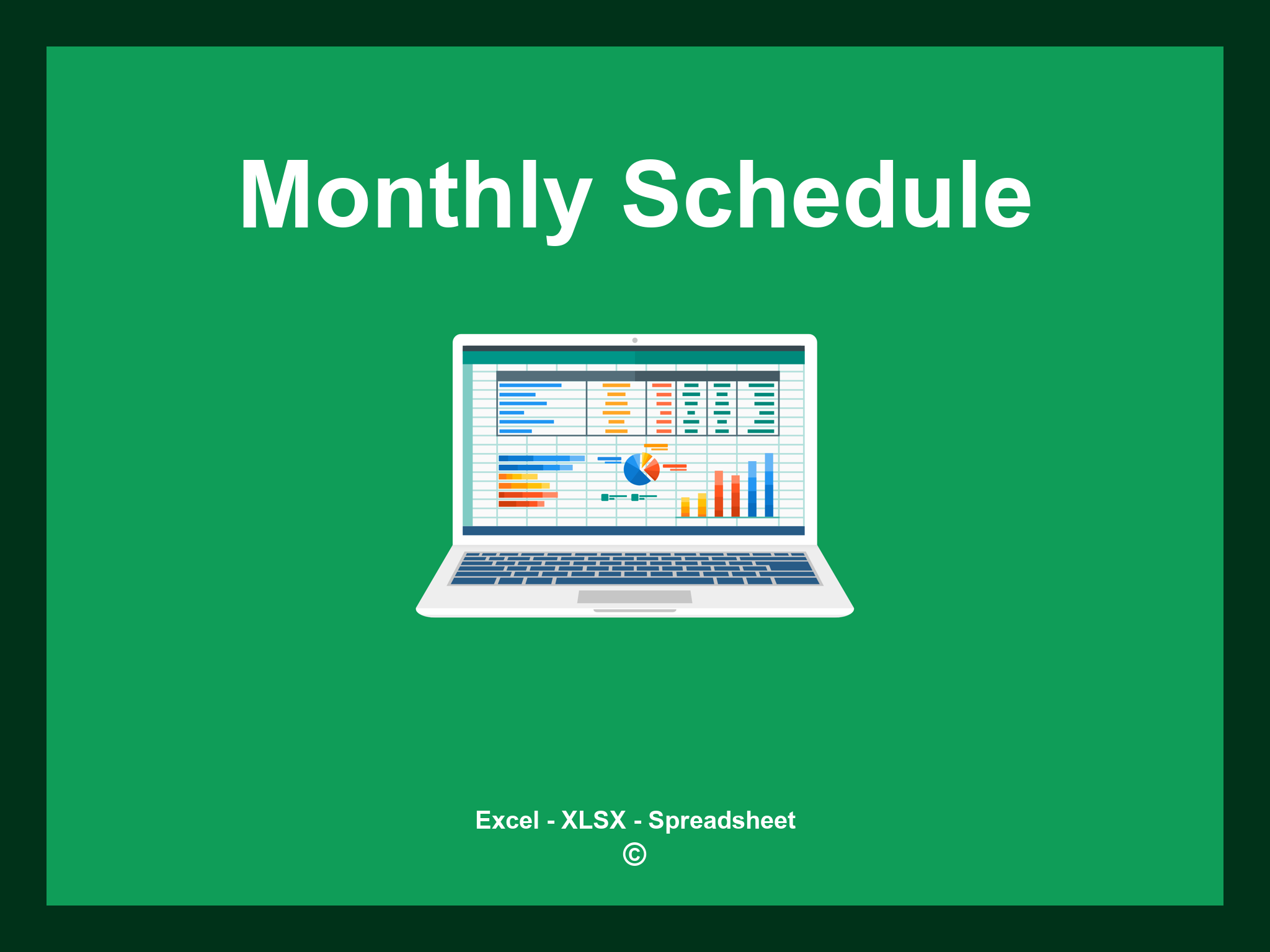Monthly Schedule Template Excel